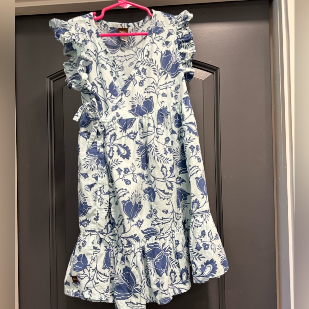 Tea collection wrap dress w frills sz 6